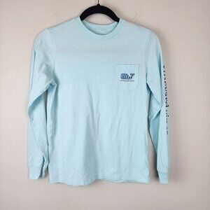 Vineyard Vines size M 12-14 long sleeve blue t shirt